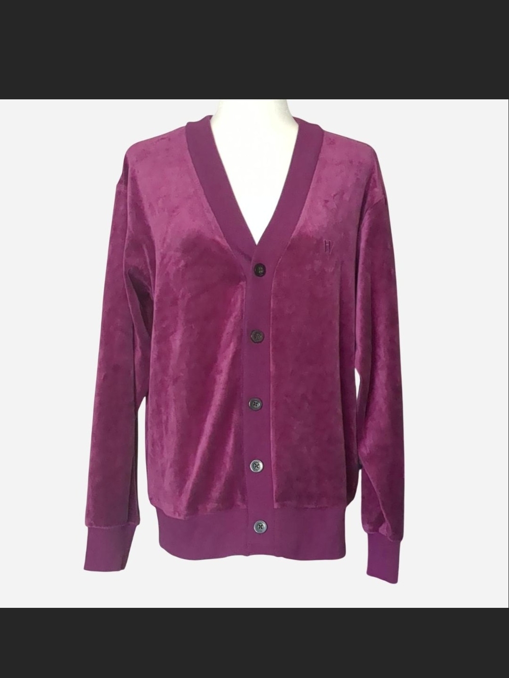 ✨ RARE ✨ Houston White x Target Purple Velour Cardigan Sweater Size S